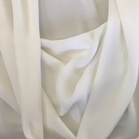 ZARA open drape back white blouse - Picture 6 of 10